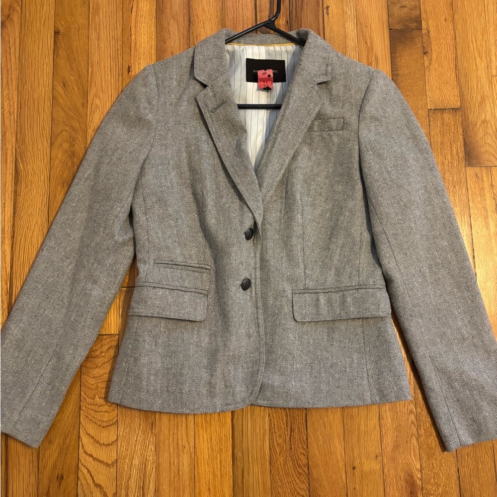 Banana Republic Gray Herringbone Women's Blazer